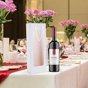 贅沢なクラフト紙のワイン包装箱の茶色色の環境の耐久のペーパー 1