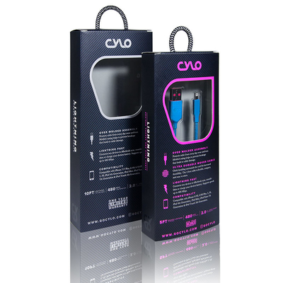 CMYKの充満携帯電話の付属品のための包装箱をデータ ケーブル