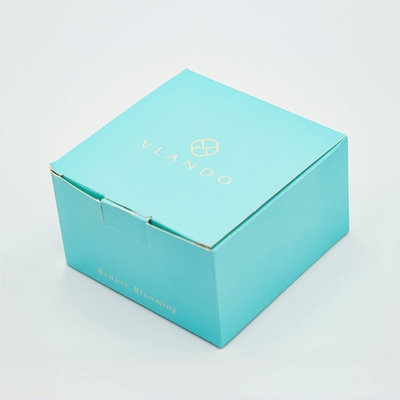 ゴールドスタンプリング ロゴ カスタムパッケージング ボックス 青 華麗な顔クリーム 化粧品 ボックス パッケージング