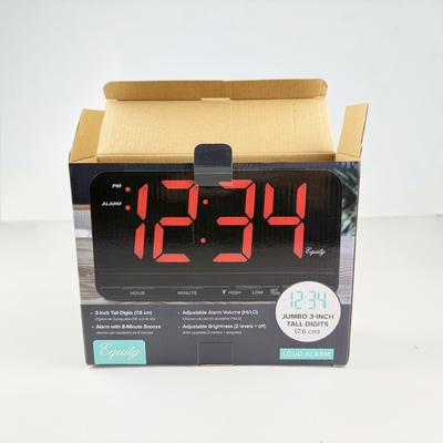 電子部品 メーカー 梱包ボックス アート紙 デジタルLEDアラームクロック用