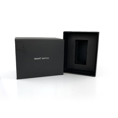 プレミアムカスタムロゴ印刷スポットUV硬質時計ボックスギフト包装ボックス、EVAトレイ付きスマートウォッチ用