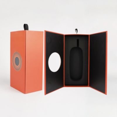 卸売リサイクル段ボールギフト二重ドアオープン高級香水箱包装箱、ワインボトルボックス用、マグネットギフトボックス