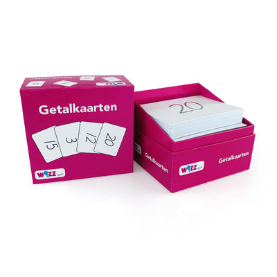 カスタム人気のプレイ楽しいカードゲーム AR 数字フラッシュカード、カスタム紙箱パッケージ付き、トランプ用