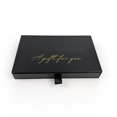 卸売環境に優しい素材ブラック引き出し電話アクセサリーギフトボックス電話ケース包装箱、EVAスポットUV付き