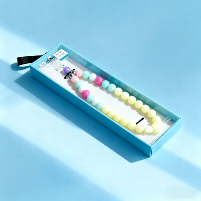 オーダーメイド ロゴ 宝石 ブレスレット ボックス パッケージ 数珠付き 電話ストラップ ギフト 梱包 窓付き紙箱